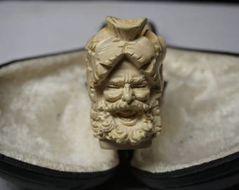 High Quality Vintage Meerschaum Pipe, Laughing Woodsman