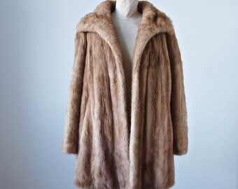 Gorgeous Classic 1960's/70's Honey Blonde Mink Swing Coat Goldstein's Birmingham size Medium
