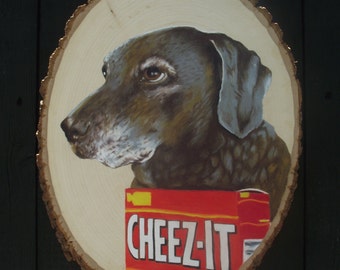 Custom Pet Portrait- Colored pencil on wood
