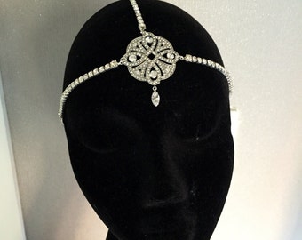 Gatsby 1920s headpiece - bridal headpiece - Art deco headpiece- 1920s dress - Flapper Headdress - Art Deco