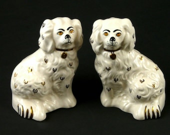 A Pair of Reproduction Staffordshire Spaniel Dogs • Manufactured for St Michael, Marks and Spencer