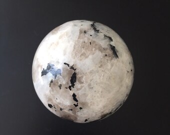 Rainbow Moonstone with Aquamarine Sphere #3 - Metaphysical Vibes