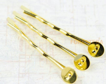 50Pcs Gold Bobby Pins Hair Clips 42mm (PND207)