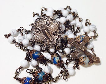 Ornate Vintage Style Wire Wrapped Unbreakable Rosary