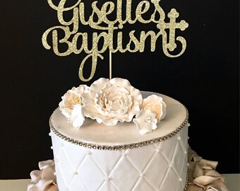 Personalized Baptism Cake Topper, Baptism Cake Topper, Christening Cake Topper, Any name