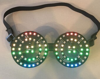 Arcane LED Goggles - 88 Full Color LEDS and over 100 color/pattern combinations