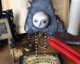 Horror Decor/Gothic Home Decor/Witchcraft Decor/Planchette/Oddities/Creepy Cute Art Doll/Ouija Decor/Halloween Decor/Creepy Kawaii Doll