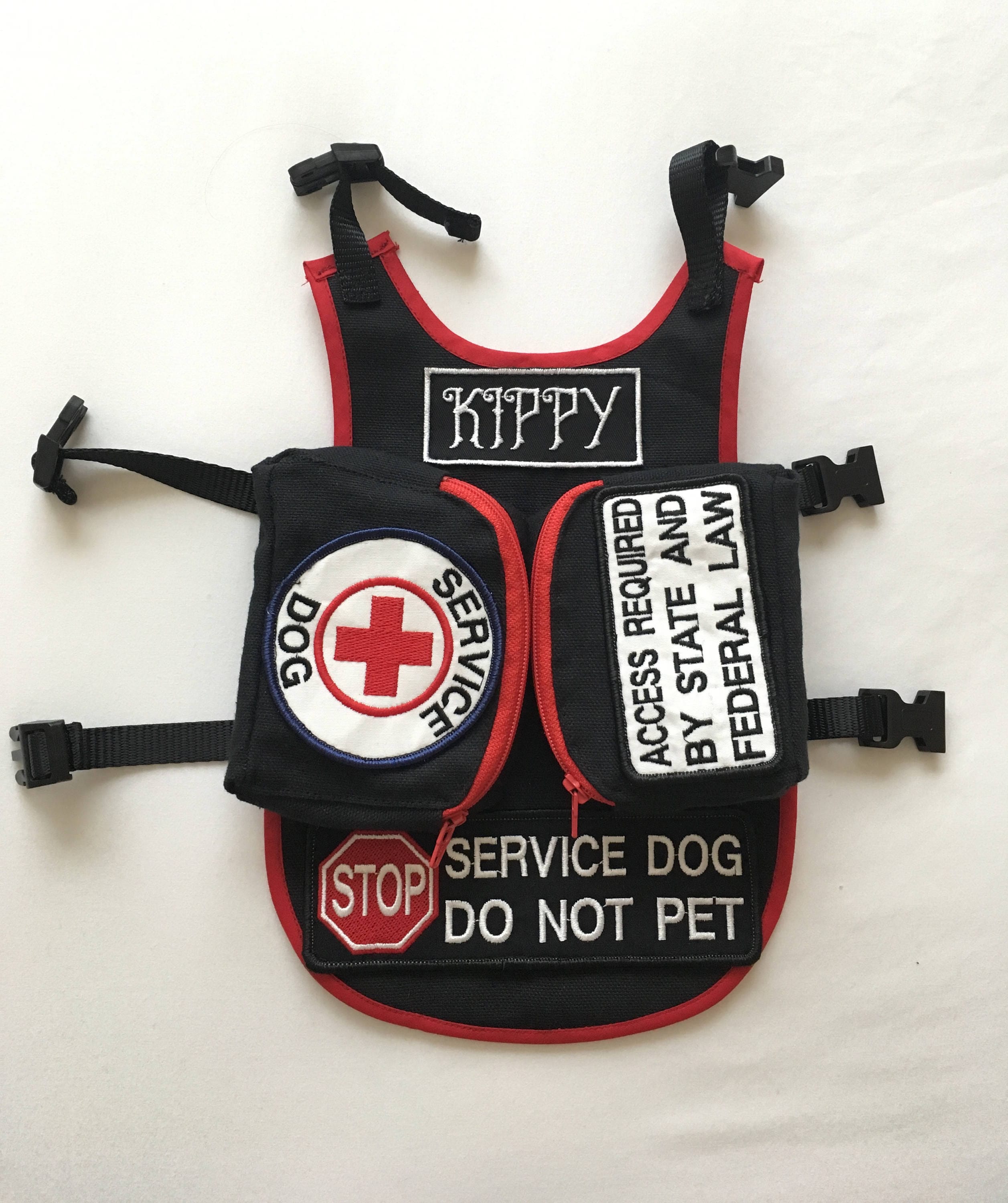 Custom Vest with Pockets Service Dog Vest Small Service Dog