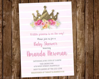 Princess baby shower invitations | Etsy