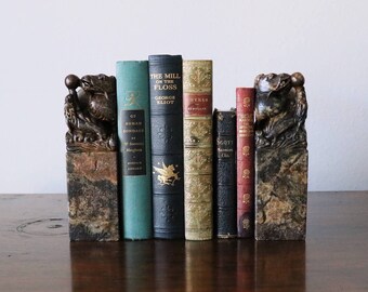 1930s Breathtaking, Regal Carved Dragon Qilin Kirin Foo Lion Guardian Bookends From Qingtian Stone