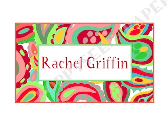Personalized folded note cards, stationery