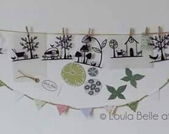 Set of 4 original mini papercut templates by Loula Belle at Home