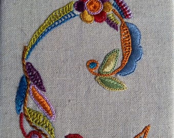 Embroidered hanging letter