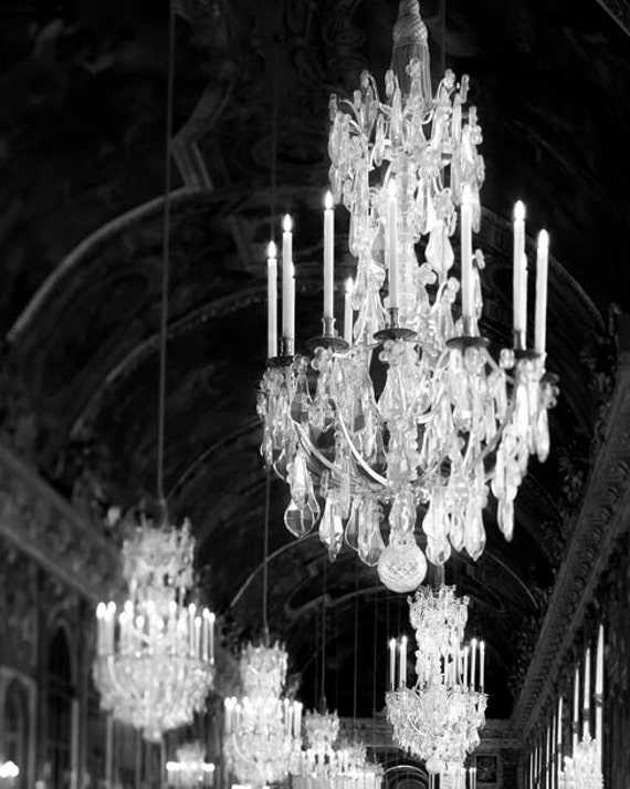 Chandelier print versailles photo black and white Chandelier print versailles photo black and white
