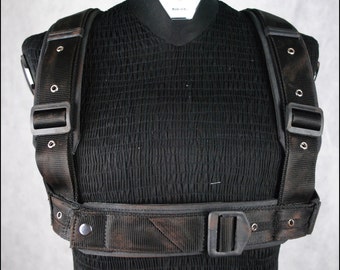 Harness made of cordura and leather