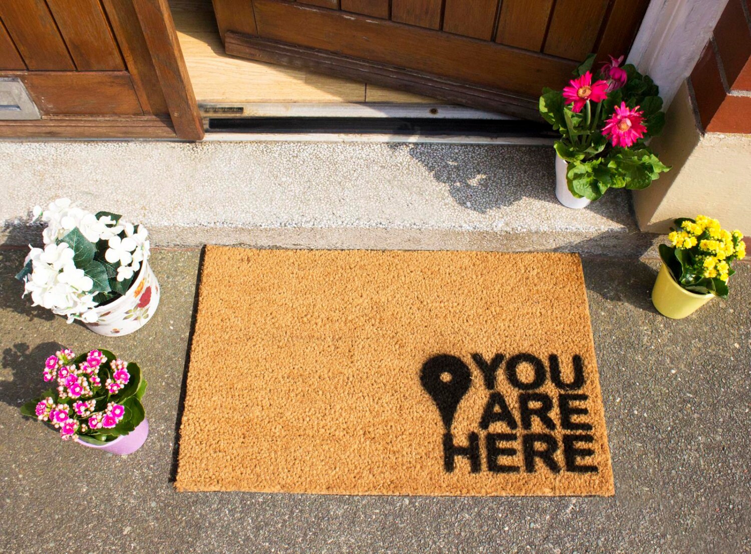 You are here doormat 60x40cm Map Pin