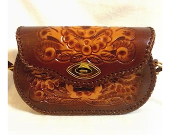 Clifton's Hand Toled Leather Purse