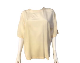 Vintage Silk Blouse, Vintage Silk Top,