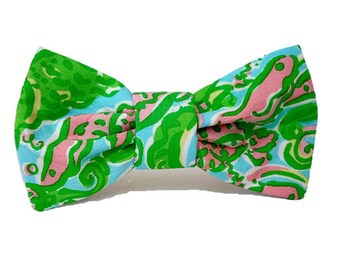BOW ONLY: Made from Lilly Pulitzer Chomp Chomp Fabric