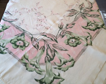 Vintage Floral Tablecloth