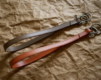 Leather Keychain, Leather Wrist Strap, Leather Key Holder