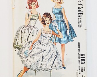 60s Dress Pattern | Simplicity 6183 Misses Party Dress Pattern | 60s Sewing Pattern