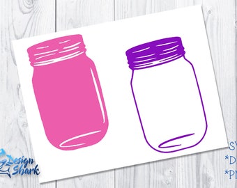 Mason jar outline | Etsy