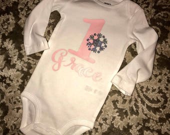 First Birthday Winter ONEderland Onesie
