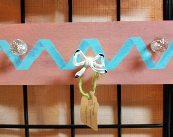 Handpainted ribbon jewelry hanger