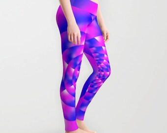 Leggings featuring my digital drawing that I called "flower shaped spiral"