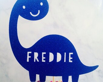 Personalised cake topper, dinsoaur cake topper, party decor, name cake topper, dinosaur party decor, boys cake topper