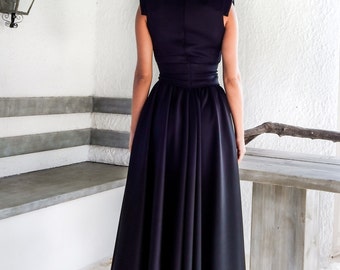 Short front long back shoulder pad dress - #95006