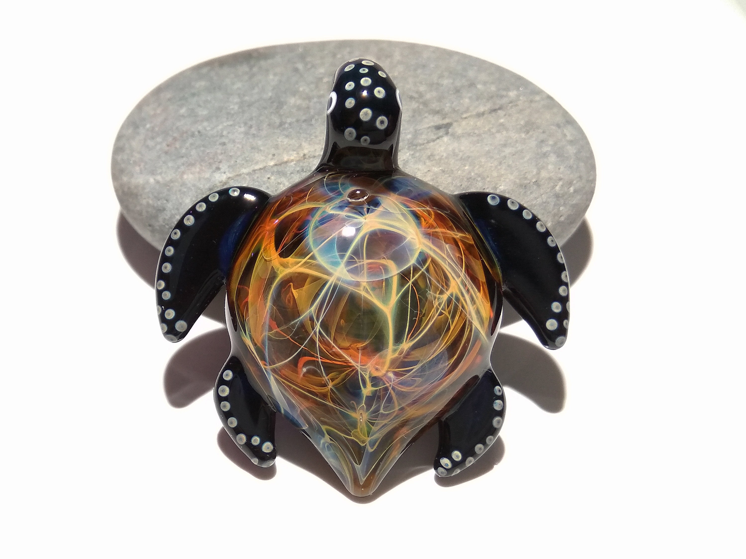 glass blown turtle