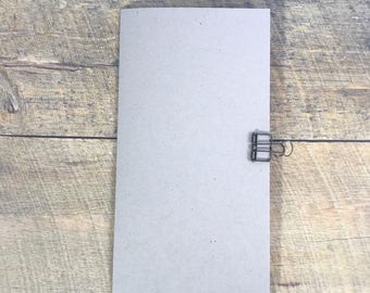 Dark Gray Travelers Notebook Insert - Midori Insert - Planning Insert - Neutral - Scrapbook Insert - Art Journal Insert - Various Sizes
