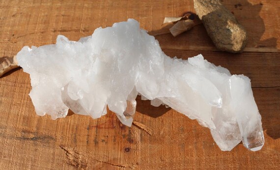 Raw Clear Quartz Cluster 1.4kg, Sparkly Clear Crystal Cluster, Standing Quartz Cluster, Big Natural Healing Quartz Cluster, Crystal Healing