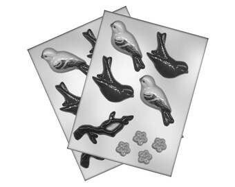 Birds and Blooms Chocolate Mold - Spring - Baking Candy Making Party Supplies