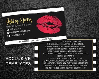 LipSense Business Cards | SeneGence International | LipSense | Distributor | Lipsense | Lips Card