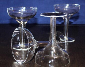 Vintage Set of 4 Hollow Stem Champagne Glasses