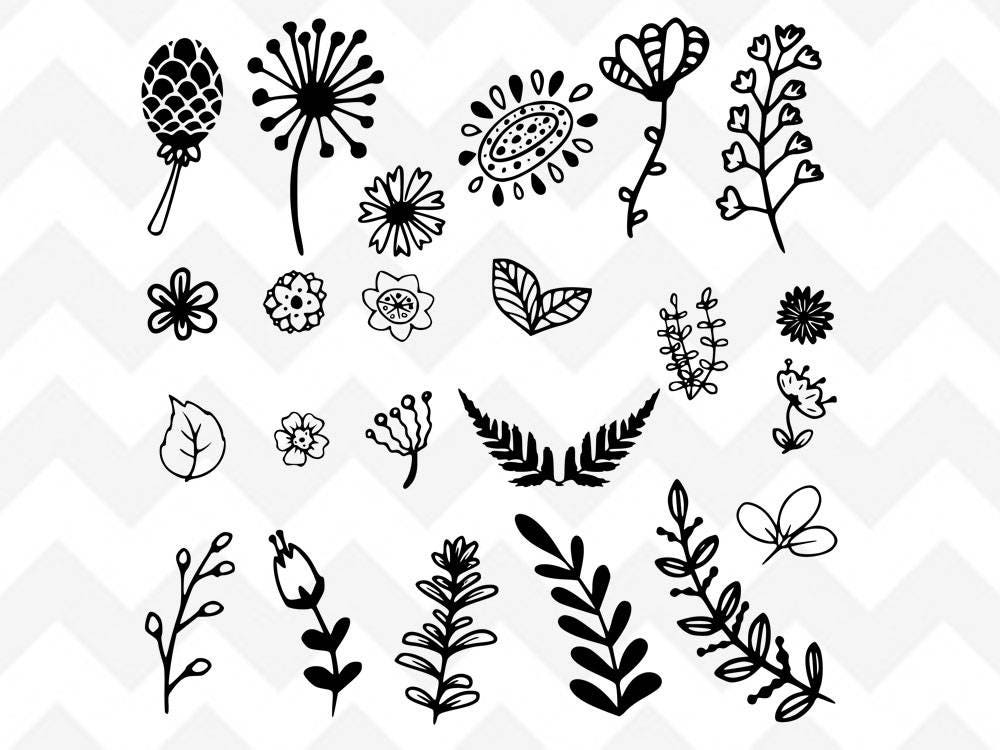Free Free 71 Silhouette Flower Leaves Svg SVG PNG EPS DXF File