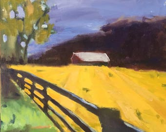 original landscape oil painting, oil painting, landscape painting, oil on archival panel