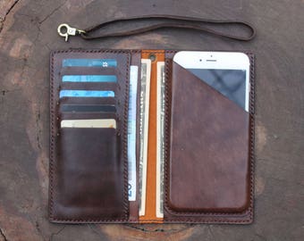 iphone 7 plus wallet case/ Men Wallet/ Women Leather Wallet / Personalized Leather Wallet/ Perfect gift for her/ iphone 6 plus wallet case