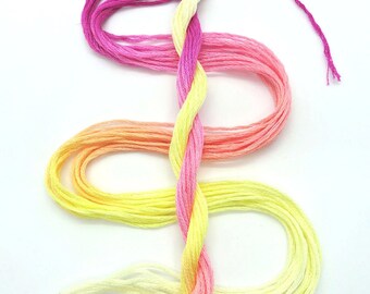 Embroidery floss "Peace" hand dyed cotton
