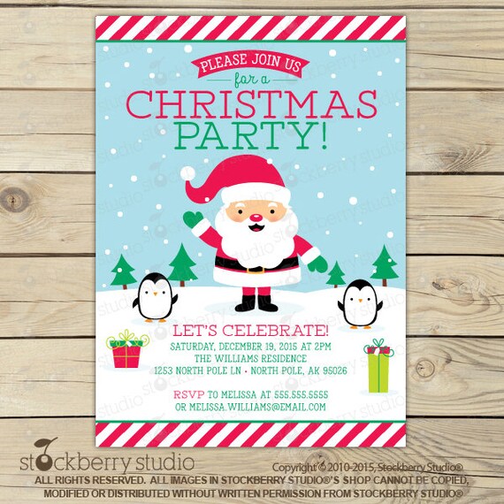 Kids Christmas Party Invitations 6
