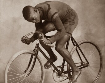 1898 Marshall Major Taylor Cycling Legend Vintage Photograph Reprint