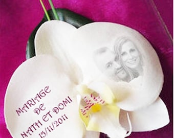 ivory or white Orchid boutonniere to customize