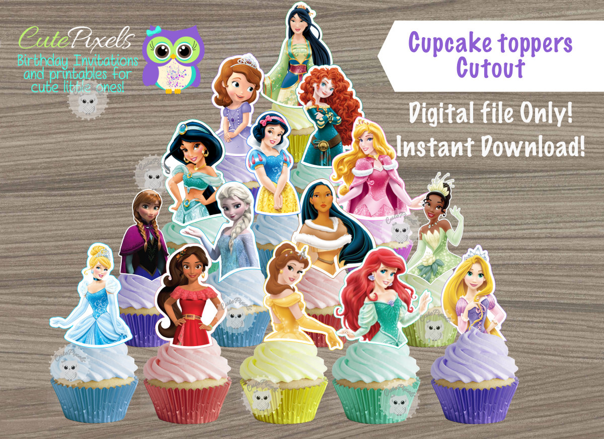 It's just a picture of Impeccable Disney Princess Cupcake Toppers Free Printable This is a photo of Impeccable Disney Princess Cupcake Toppers Free Printable