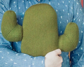 Knitted Cactus Pillow