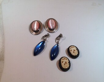 3 pair of Sterling Earrings