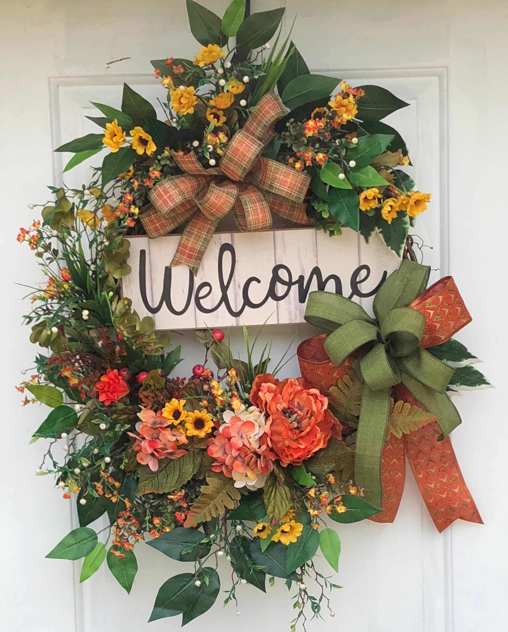 Fall Wreath- Front Door Wreath- Hydrangea Wreath- Grapevine Wreath ...