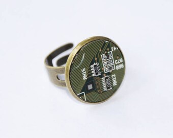 Recycled Circuit Board Finger Ring